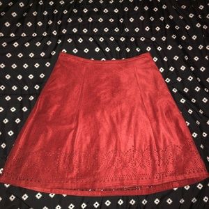 Express Suede Copper Skirt